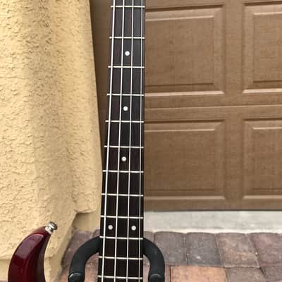 Ibanez BTB QM 4 String Bass - Red Quilt image 5