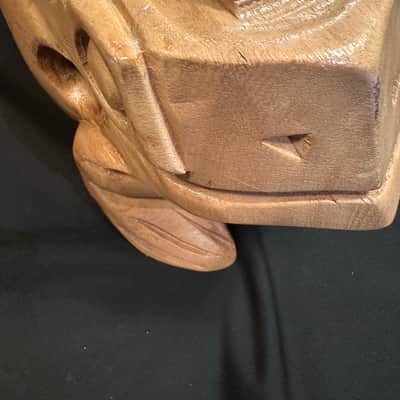 Handmade 11"x6.5" X-LARGE Frog Guiro Scraper Rasper, with Beater-MINT image 4
