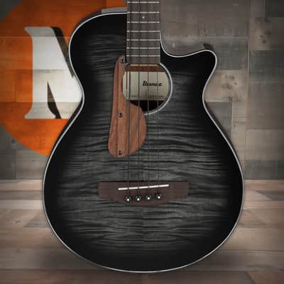Ibanez AEGB25ETKH Acoustic Electric Bass - Transparent Black Sunburst High Gloss (AEGB25ETKH) image 1