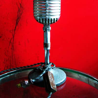 Vintage 1940's Shure 55 Cardioid Dynamic Microphone mod LED light lamp # 1 556S 556 55 55SW image 1