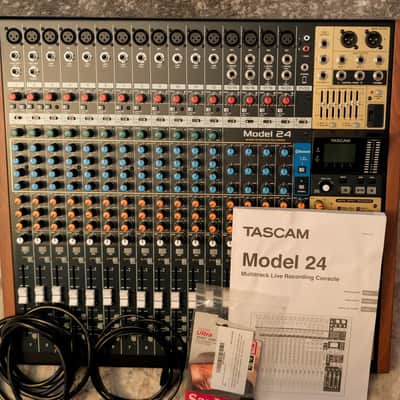 TASCAM Model 24 Multitrack Recorder / Mixer / USB Interface 2018 - Present Black with Wood Cheeks image 1