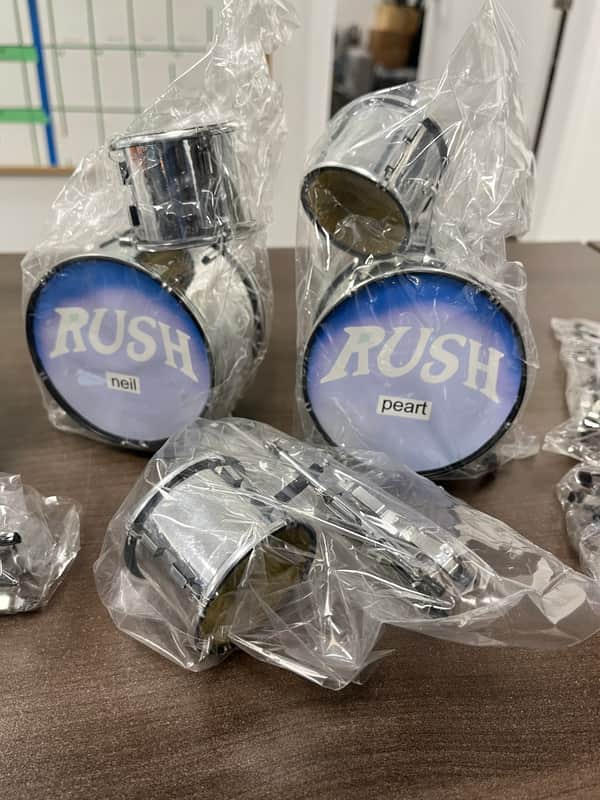 Neil Peart RUSH Chromy Miniature Replica Drum Kit image 1