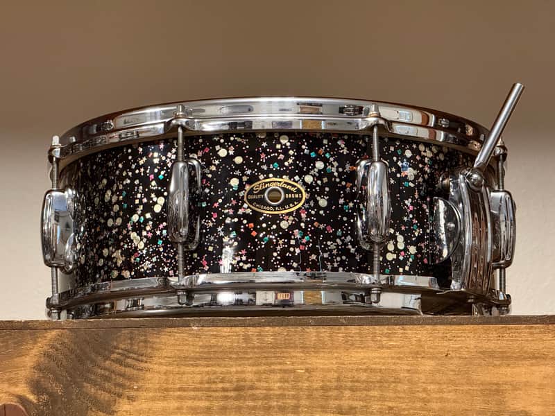 1960's Slingerland Mardi Gras Radio King Super Gene Krupa 5.5x14 Solid Shell Snare Drum image 1
