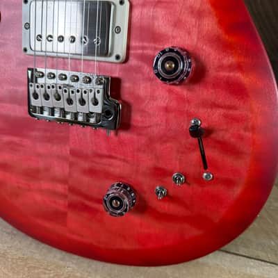PRS S2 Wood Library Special Semi-Hollow Quilted Top Ebony Fretboard Satin Bonnie Pink Cherry Burst  S2088417 image 4