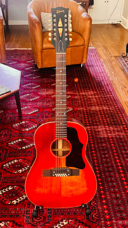 1962 Gibson B-45-12 string guitar - Sunburst image 1