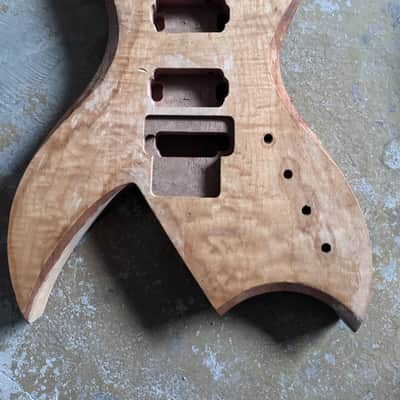 Mahogany Wood BICH Style Guitar Body with Quilted Maple Top image 1