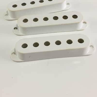 Genuine Fender Pure Vintage Strat Pickup Covers Vintage Electric Relic White USA image 1