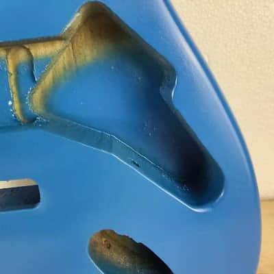 Blue Stratocaster Strat Style Guitar Poplar Wood Body image 6