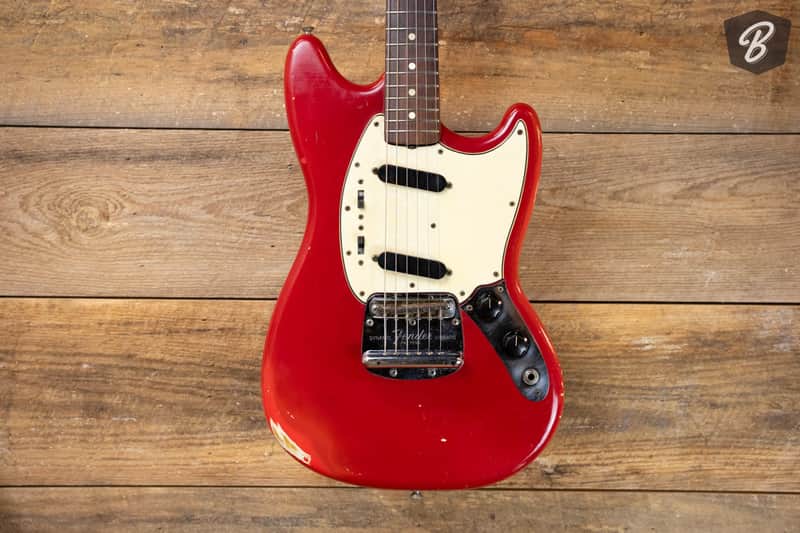 1965 Fender Mustang Rosewood Fretboard w/ Original Case - Dakota Red image 1