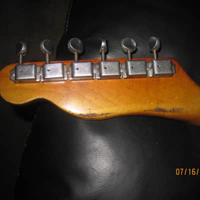 VTT Heavy Reliced Tele Style F***nder Telicaster 2017 Blond with Black Guard image 7