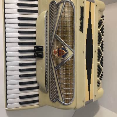 Silvio Soprani  Accordion 1950-1960 Marble Cream image 5