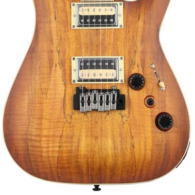 Schecter C-1 Exotic Spalted Maple Electric Guitar - Satin Natural Vintage Burst image 2