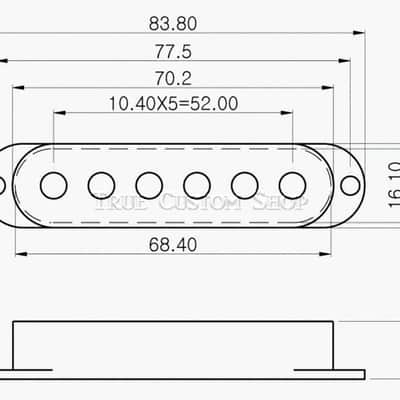 True Custom Shop® Blue 52mm Single Coil Pickup Covers for Fender Stratocaster image 4
