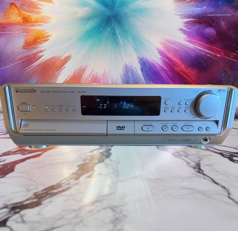 Panasonic SA-HT80 Vintage 5 DVD CD Changer Receiver High Performance Works Great
