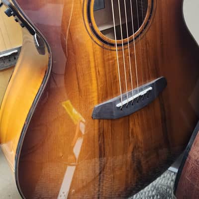 Breedlove Pursuit Exotic S Concerto CE Myrtlewood Acoustic Electric Guitar PSC04CEMYMY - Tiger's Eye image 3