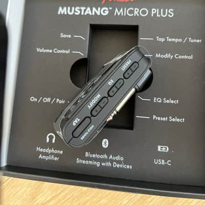 Fender Mustang Micro Plus Guitar Headphone Amp 2024 - Present - Black image 5