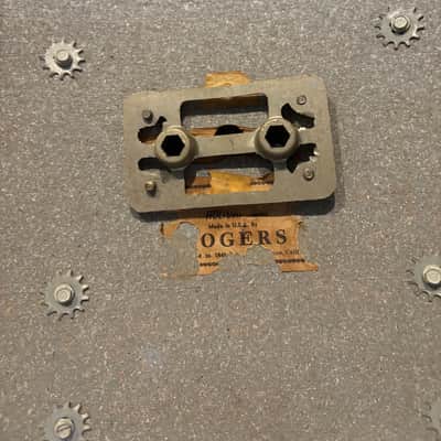 Rogers USA Bass Shell - Steel Grey Ripple Pearl image 6