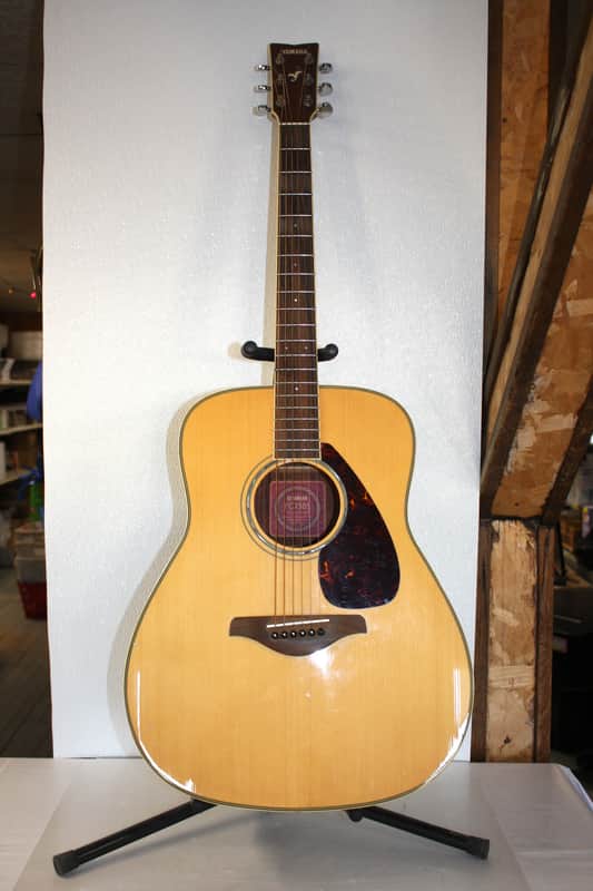 2006 Yamaha FG730S Solid Top Acoustic Guitar Natural With Hard Shell Case image 1