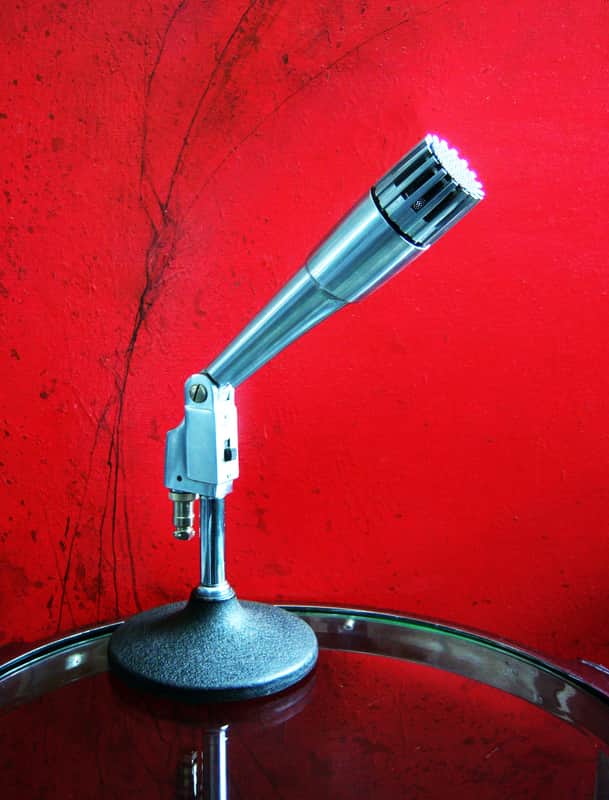 Vintage 1960's Lafayette 99-4546 dynamic microphone w cable connector dual Z Calrad Aiwa Olson image 1