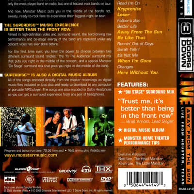 3 Doors Down ltd edt DVD #39755/3 Away From The Sun Live From Houston, Texas - lidrock greatest hits hard rock grunge image 5
