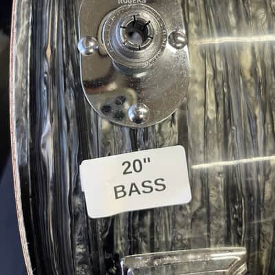 Vintage 1968 Rogers Londoner 4 Piece Drum Shell Pack - 12/13/16/20 - Black Strata Pearl image 20