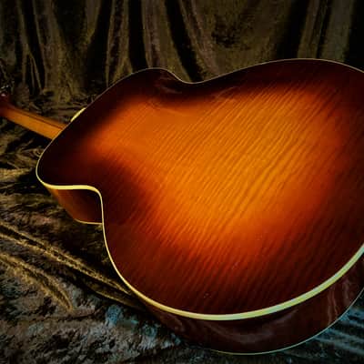 1988 Guild Acoustic Guild GF30sbx Vintage Gruhn/Walker Sunburst Flame Maple Archback Acoustic image 12