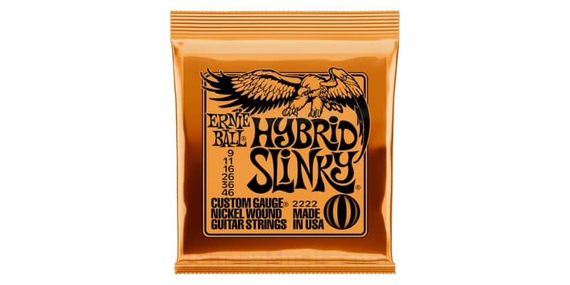 Hybrid Slinky Nickel Wound Electric Guitar Strings 9-46 Gauge Set - world standard special-tempered+tinned steel & ni-plated wrap on steel hex core image 1