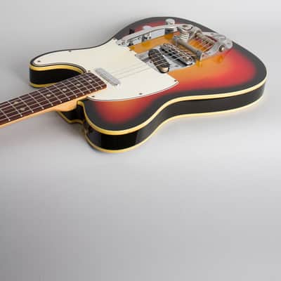 Fender Telecaster Custom with Bigsby Solid Body Electric Guitar (1968), ser. #219957, original black tolex hard shell case. image 7