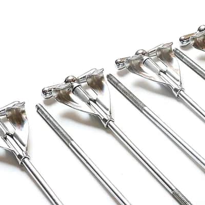 Set of (8) Ludwig "Bowtie" Tension Rods & Claws for Bass Drum, 6 1/8" length / 1960s image 6