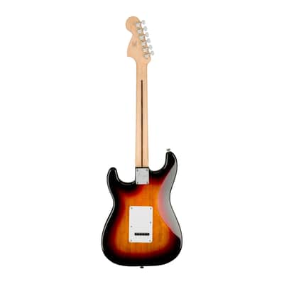 Squier Affinity Series Stratocaster Electric Guitar, Laurel Fingerboard, White Pickguard, (3-Color Sunburst) image 2