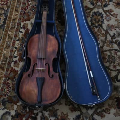 Vintage Czech Full Sized Violin with Bow and Case image 10