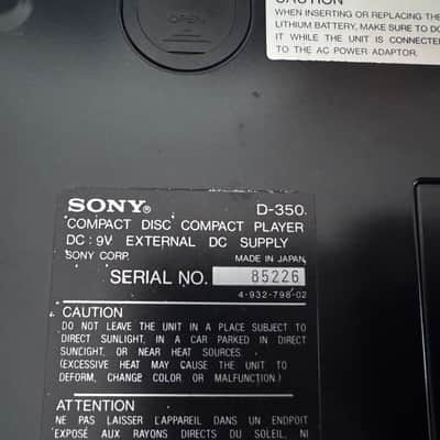 Sony D-350 Portable CD Player DISCMAN 90s - Excellent image 10