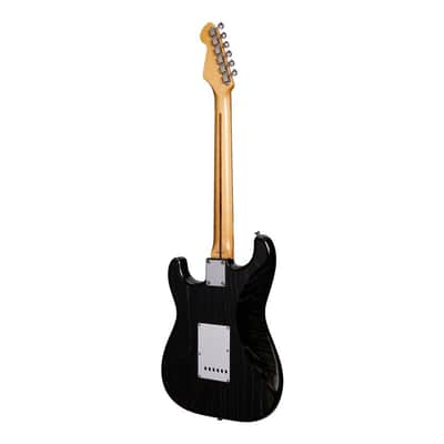 Tokai 'Vintage Series' AST-165 SEB ST-Style Electric Guitar Black/Golden Wood image 2