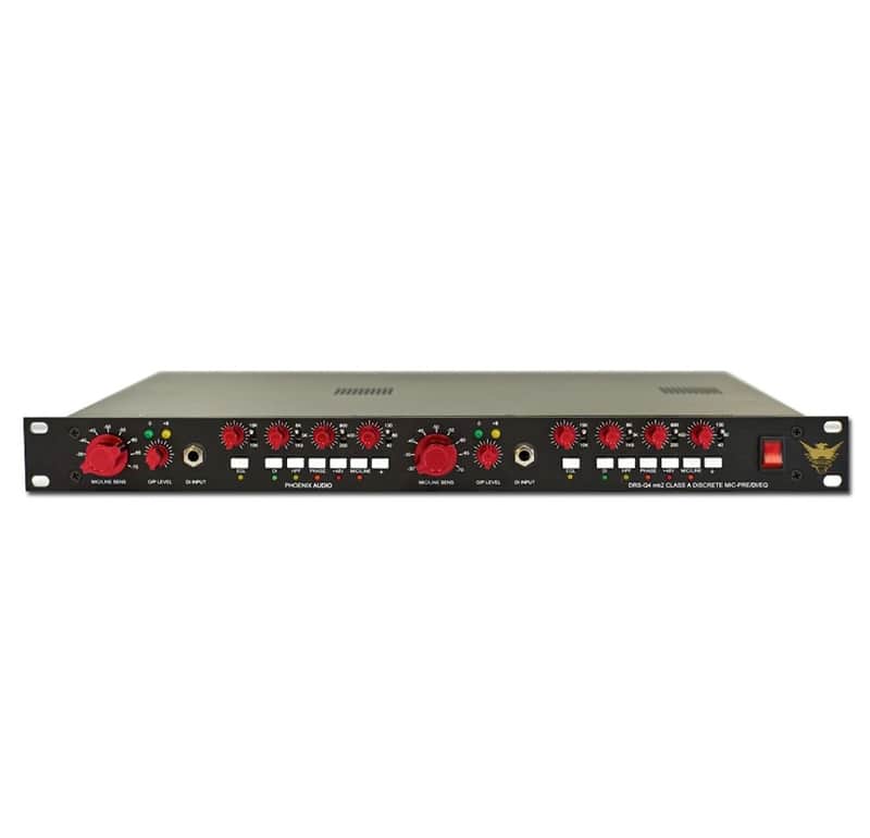 Phoenix Audio DRS-Q4 Mk2 2-Channel Class-A Discrete Mic Pre / DI / EQ 2010s - Black image 1