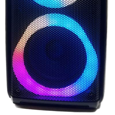 Portable Party Bluetooth PA Loudspeaker Dual 6" Speaker Rechargeable/FM/TF/LED image 1
