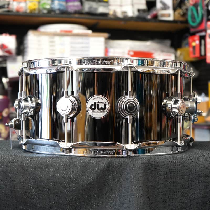 DW Collectors Series #DRVB6514SUC Black Nickel Over Brass 6.5x14" Snare Drum w/ Chrome Hardware image 1