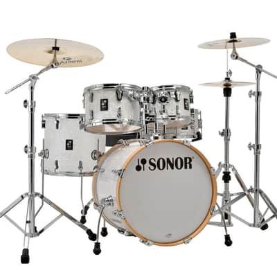 Sonor AQ2 Maple Studio 5 Piece Shell Pack - White Marine Pearl (AQ2-STUDIOWMCWHP) image 3