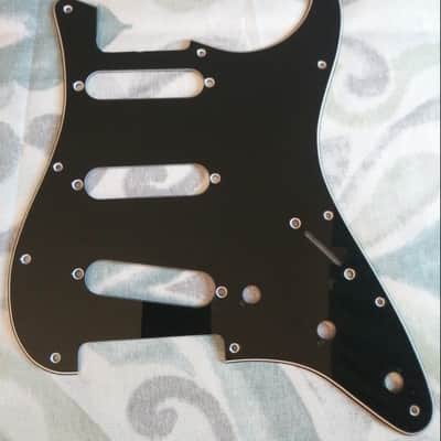 Strat Style Pickguard (Black) (S-S-S) for Electric Guitars image 1