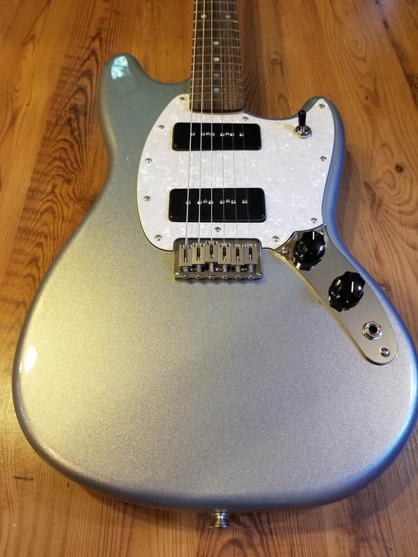 Fender Mustang 90 Silver | Reverb