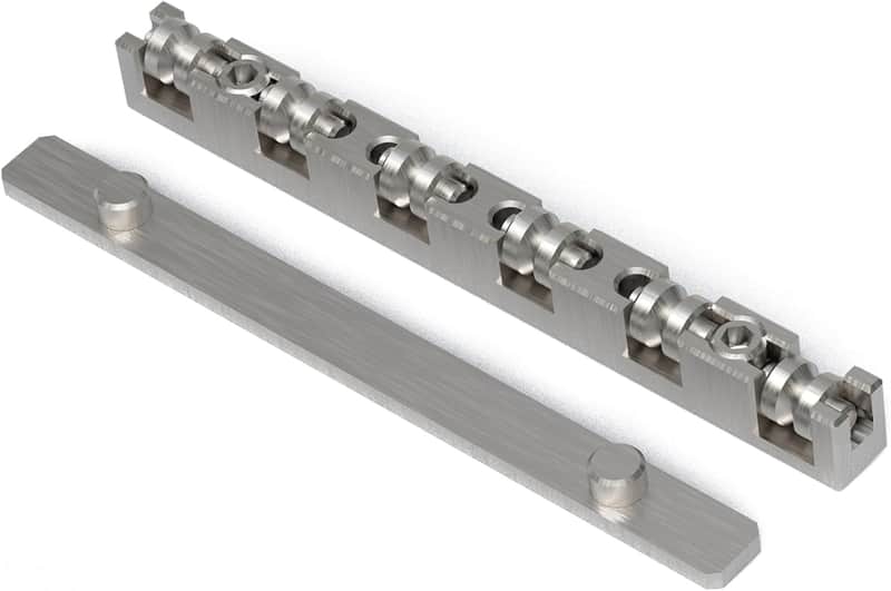 Guitar Roller Nut 43mm - Titanium alloy Ball Nut Height Adjustable Split Regulation Replacement Parts Compatible with 6 String Start Guitar image 1