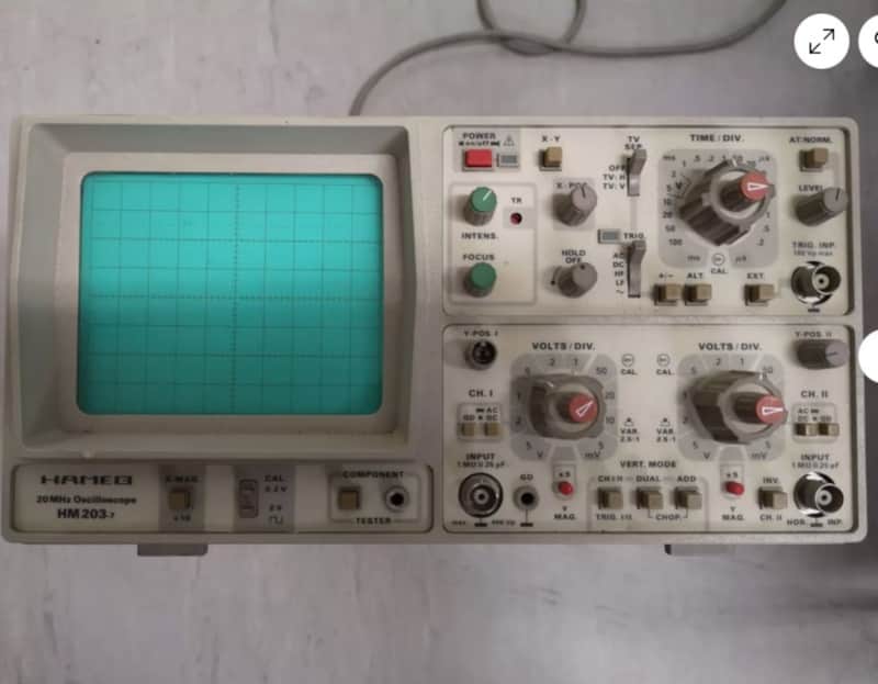 Vintage HAMEG HM203-7 Dual-Trace Oscilloscope – 20MHz Bandwidth with Component Tester image 1
