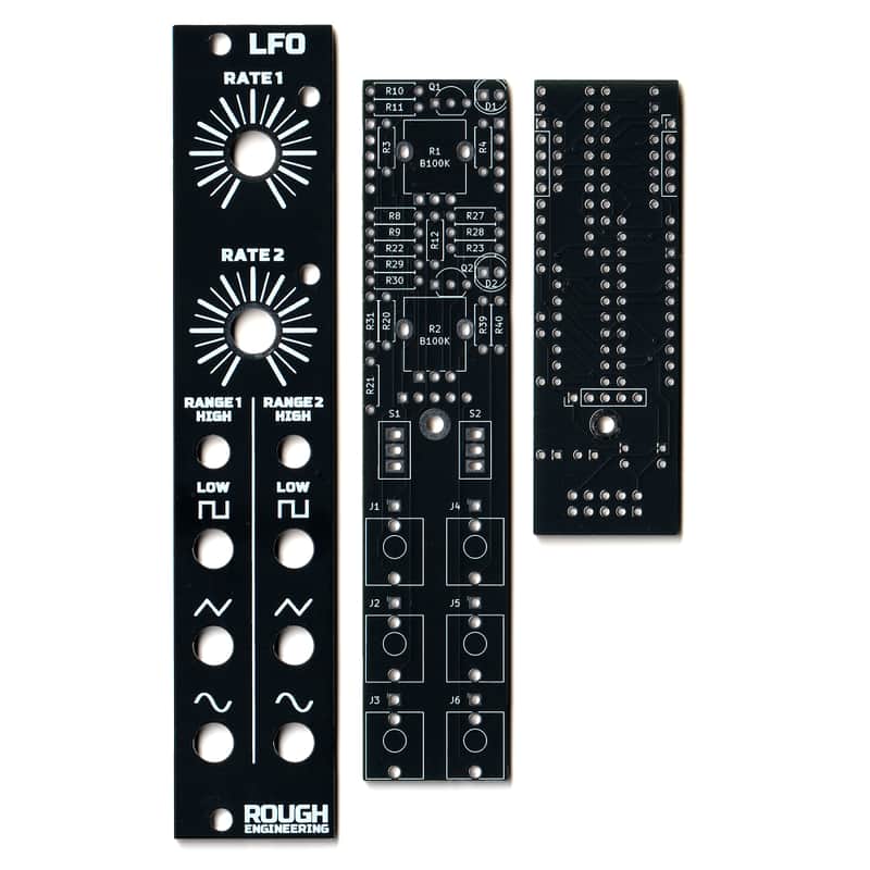 Rough Engineering Dual LFO Eurorack 5hp Black Panel + PCB DIY image 1