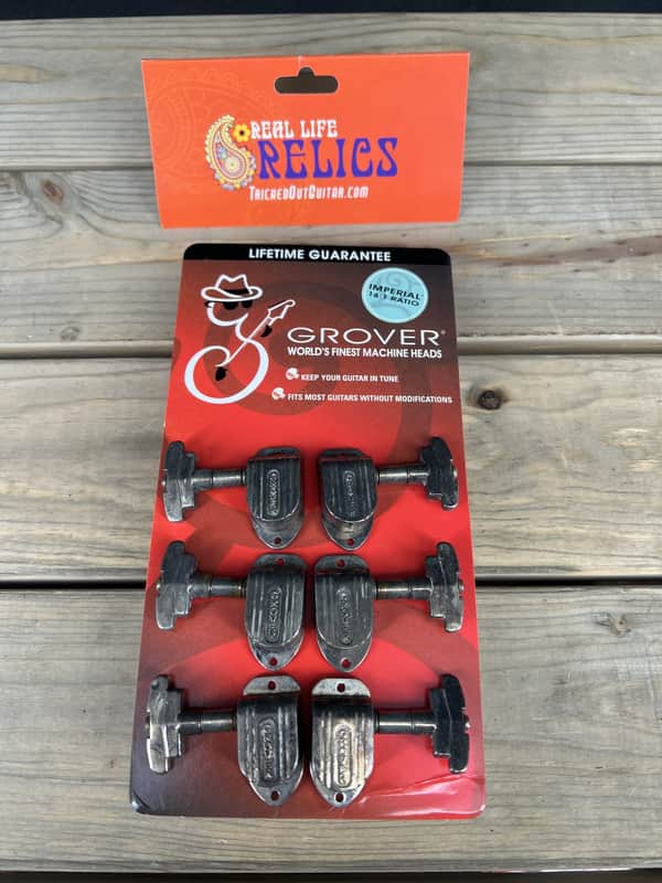 Real Life Relics Grover Imperial Aged Nickel Super Rotomatic  3+3 Tuning Machines 150-C   [DC10] image 1
