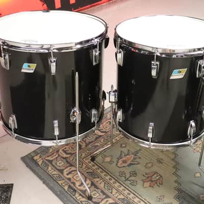 Ludwig 6pc Black Cortex Drum Kit Set 3ply Maple Vintage 1970's image 7