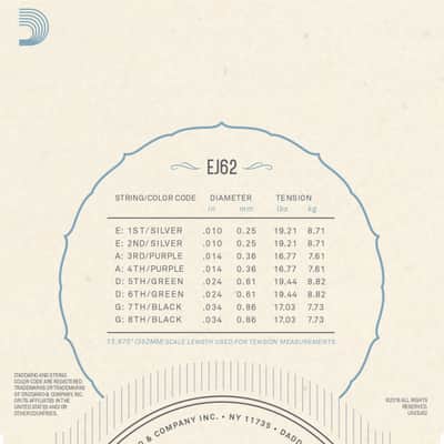 D'Addario EJ62 80/20 Bronze Mandolin Strings, Light, 10-34 imagen 2