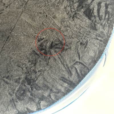 Pork Pie Percussion Custom Throne (B-STOCK) (TOP ONLY) with Black Crush Top and Blue Sparkle Side image 5