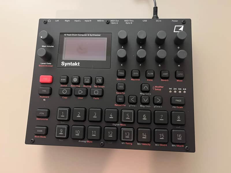 Elektron Syntakt 12 Track Drum Computer & Synthesizer 2022- Present - Black image 1
