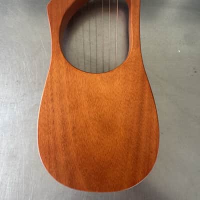 NIB-7 String Lyre Harp Instrument with Tuning Wrench,Metal Strings,Bag, Mahogany Body and Bone Saddle,Lyre Harp Kit Gift for Kids Adults Beginner image 2