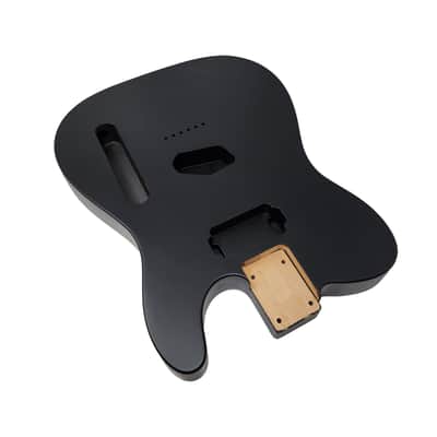 Brio T-Style Guitar Body – Black -Nitro Satin - Alder image 4