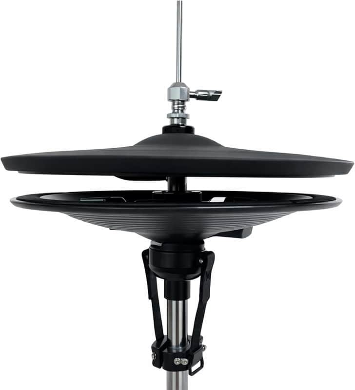 2-Piece Electronic Hi-Hat Cymbals – 12” Dual-Zone Top Cymbal Pad & Bottom Plate Controller, Acoustic-Style Hi-Hat System for Electronic Drum Modules image 1